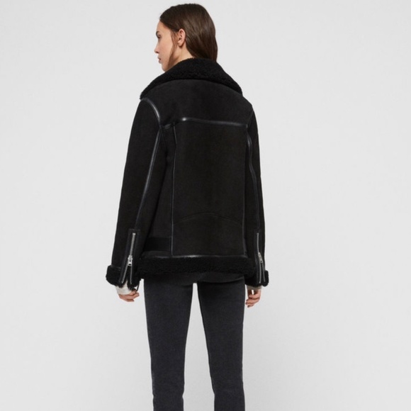 All Saints Shearling Jacket - Picture 3 of 10
